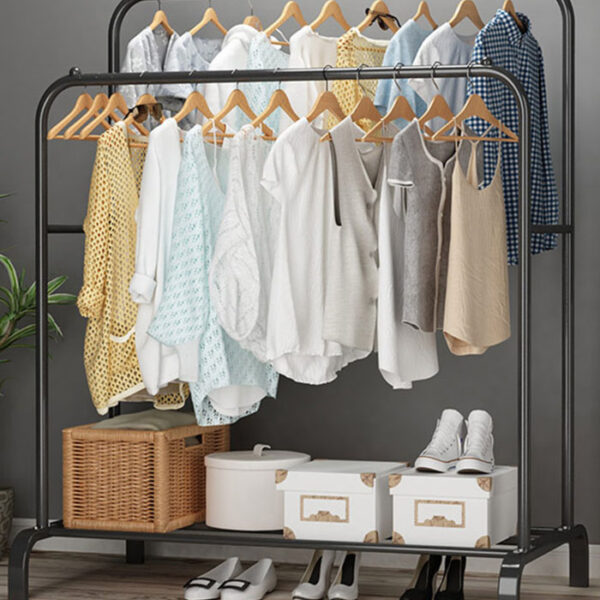 Perchero para ropa doble