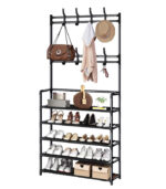 Perchero con zapatero de 4 pisos