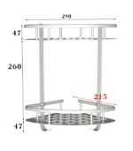 Estante de baño esquinero doble - Image 3