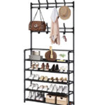 Perchero con zapatero de 5 pisos